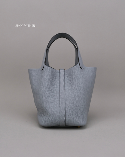 Hermes Picotin 18 Gris Pantin PHW