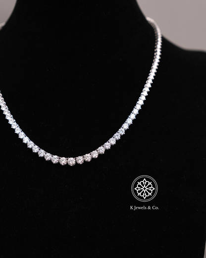 Graduated Diamond Tennis Necklace