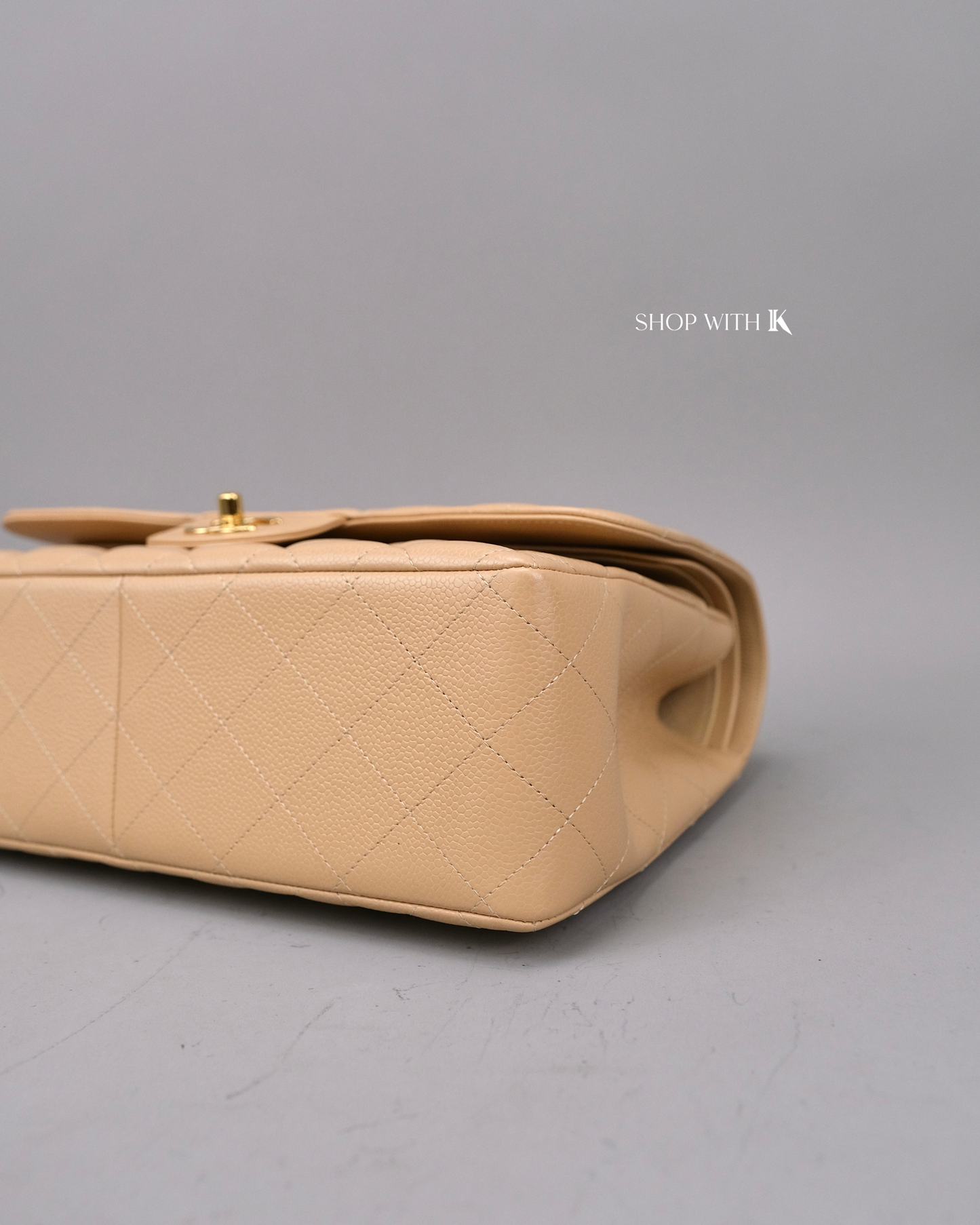 Chanel Classic Jumbo Flap Beige GHW