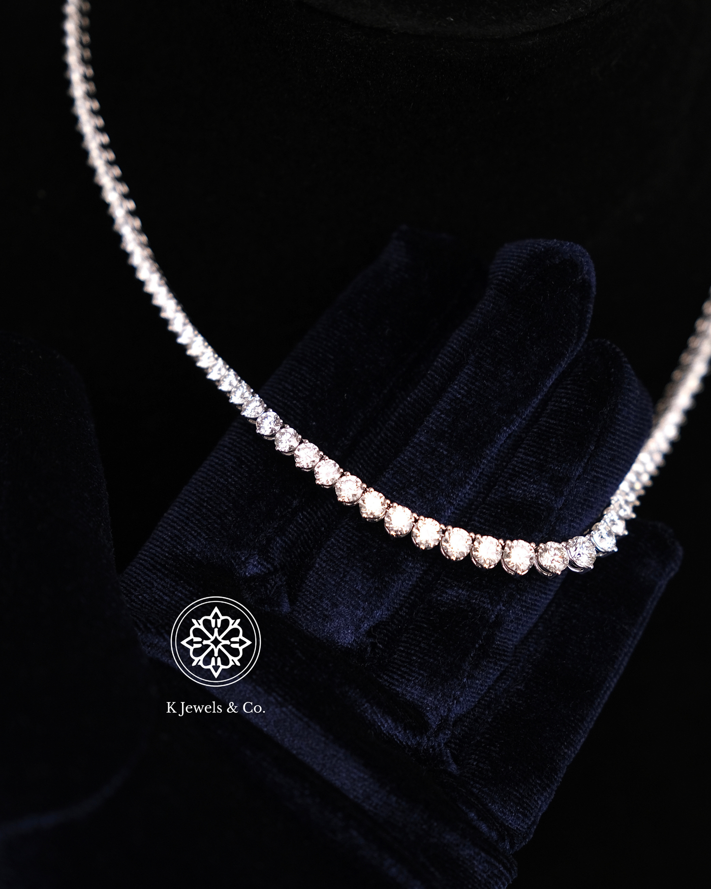 Graduated Diamond Tennis Necklace