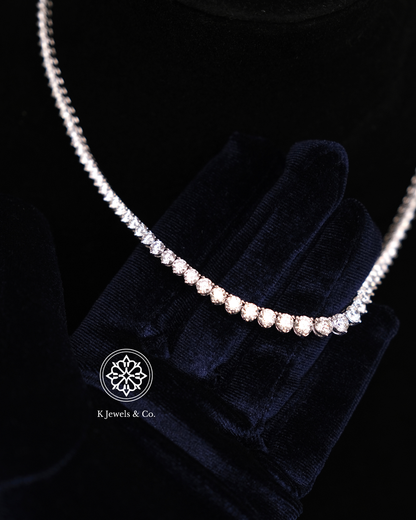 Graduated Diamond Tennis Necklace