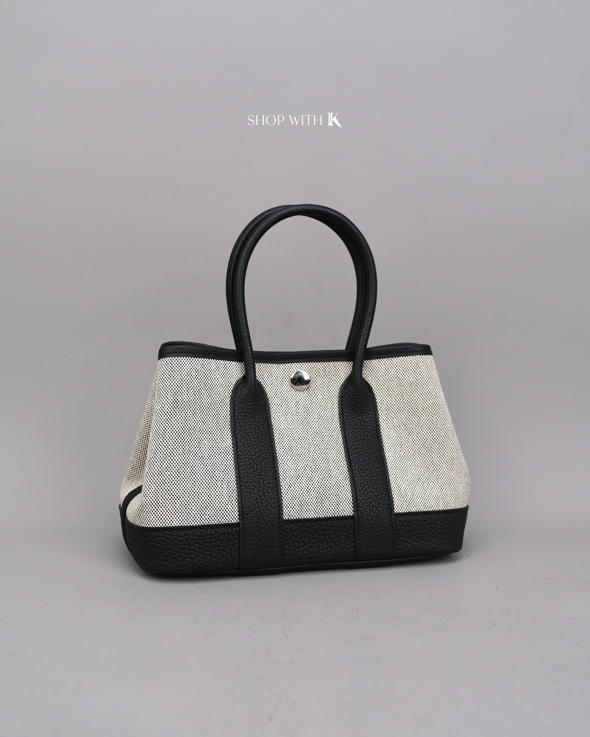 Hermes Mini Garden Party Ecru Noir