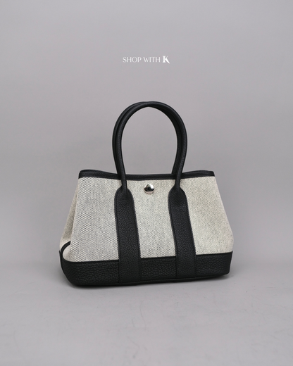 Hermes Mini Garden Party Ecru Noir