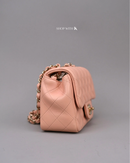 Chanel Mini Square Flap Light Pink