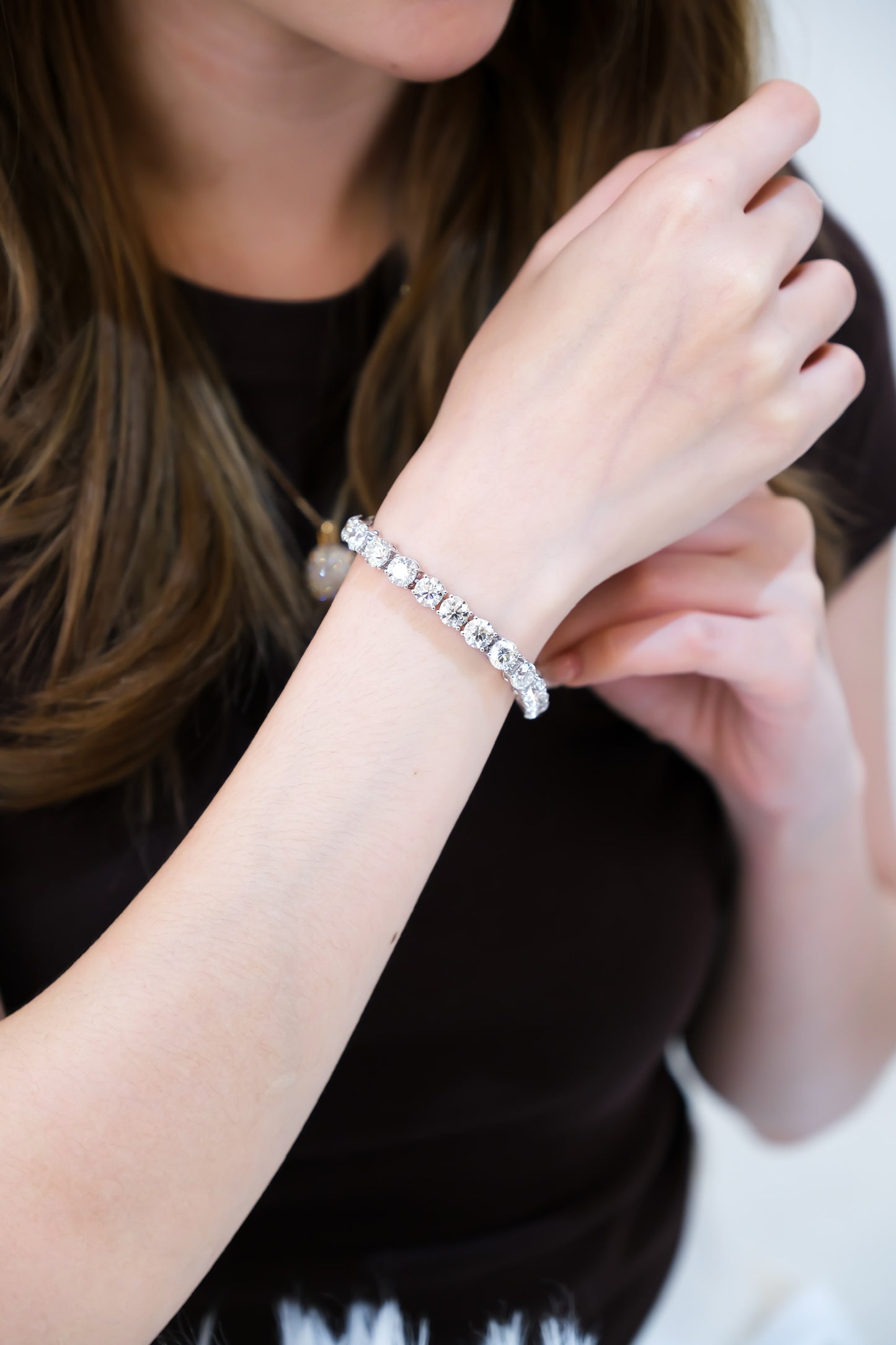 27 ct Tennis Bracelet w/ GIA