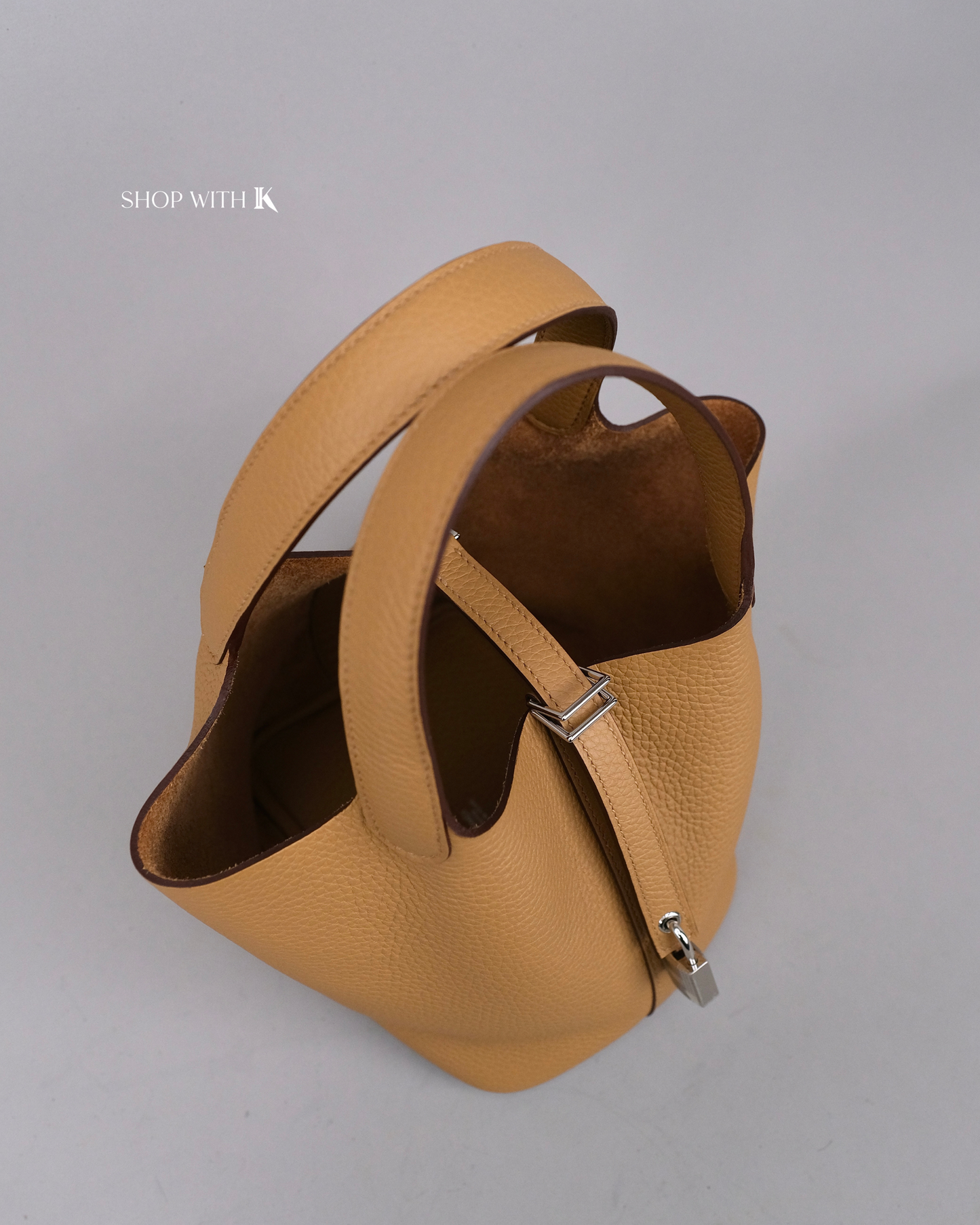 Hermes Picotin 18 Biscuit PHW