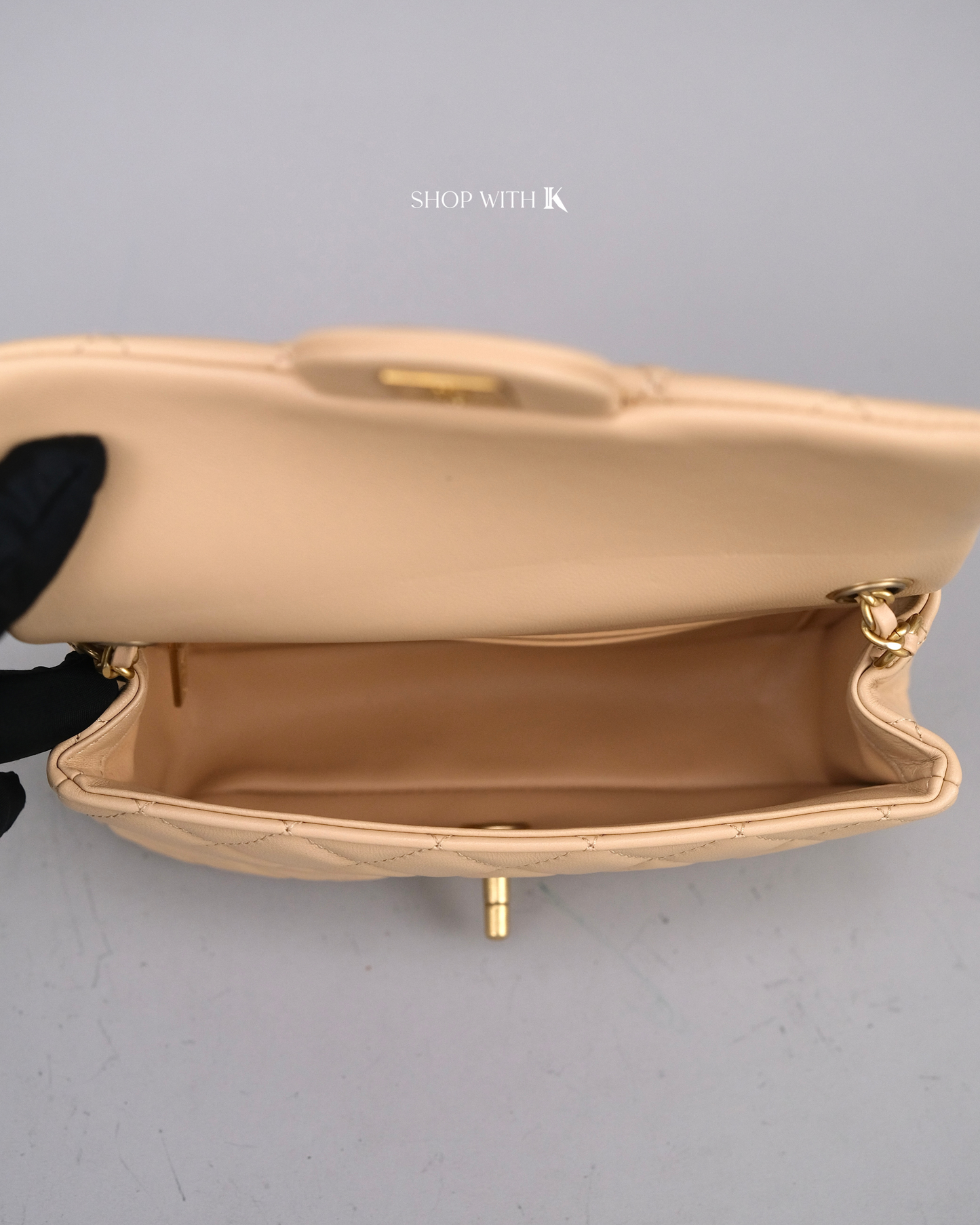 Chanel Mini Rectangle Pearl Crush Beige