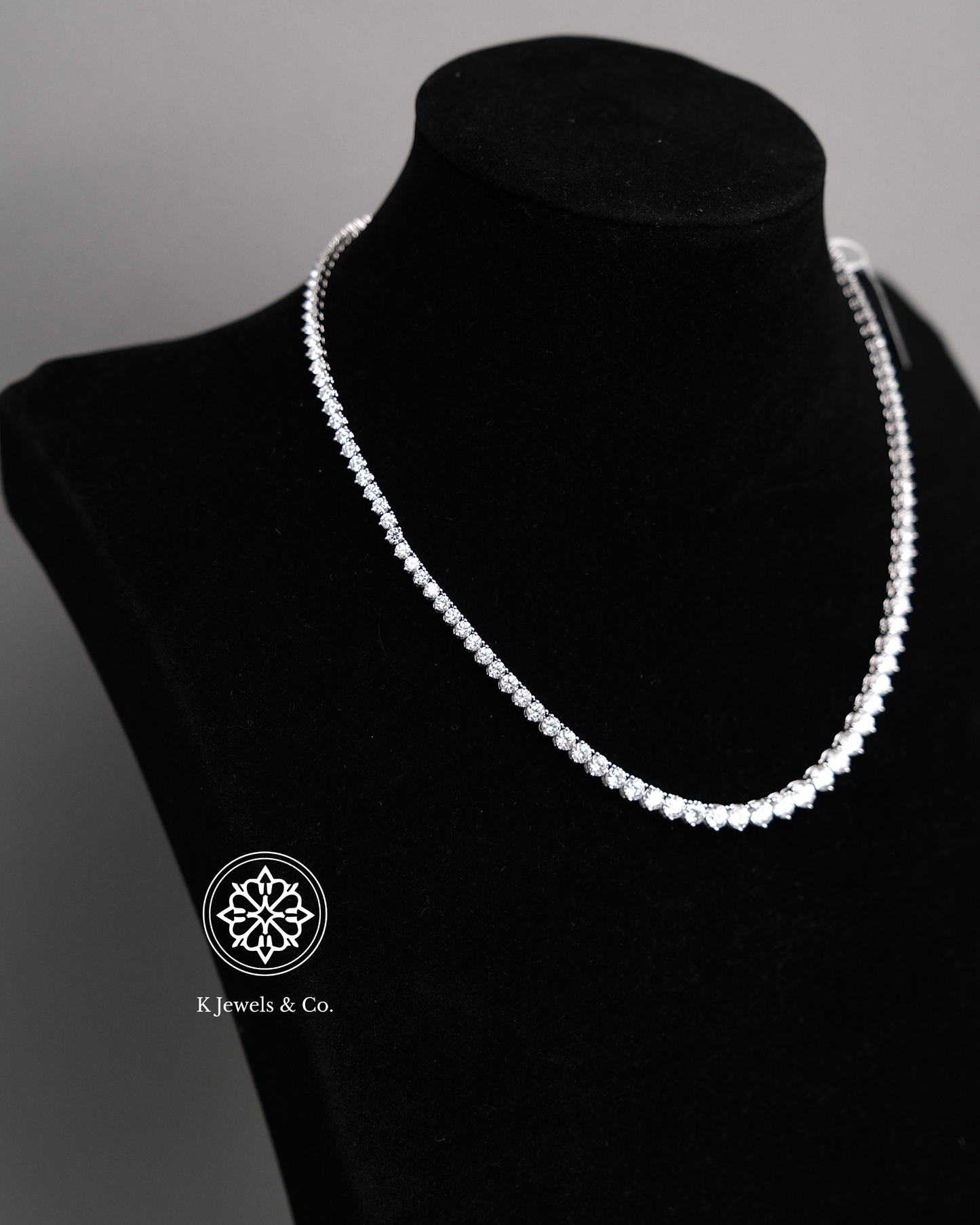 Graduated Diamond Tennis Necklace