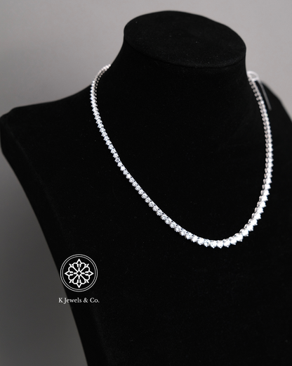 Graduated Diamond Tennis Necklace