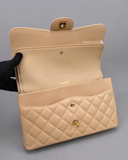 Chanel Classic Jumbo Flap Beige GHW