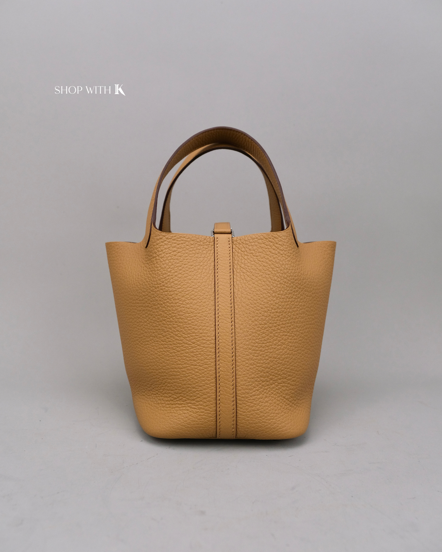 Hermes Picotin 18 Biscuit PHW