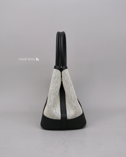 Hermes Mini Garden Party Ecru Noir