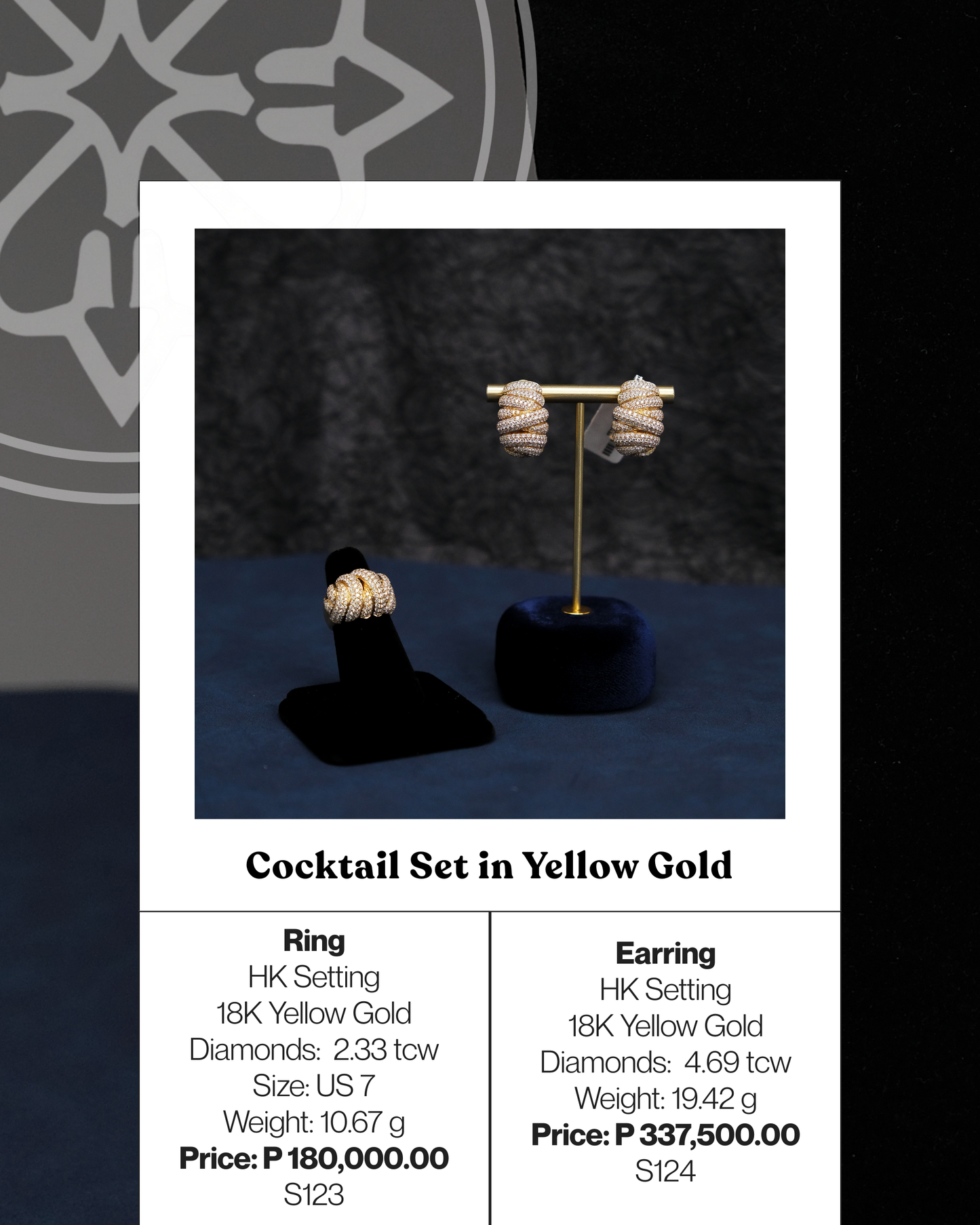 Cocktail Set in Yellow Gold