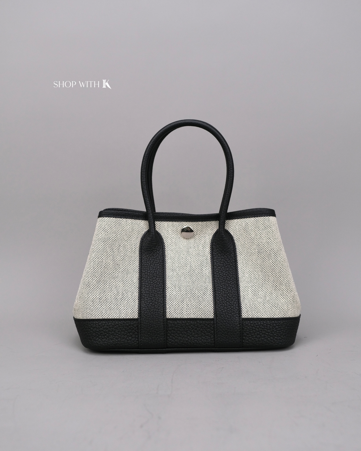 Hermes Mini Garden Party Ecru Noir
