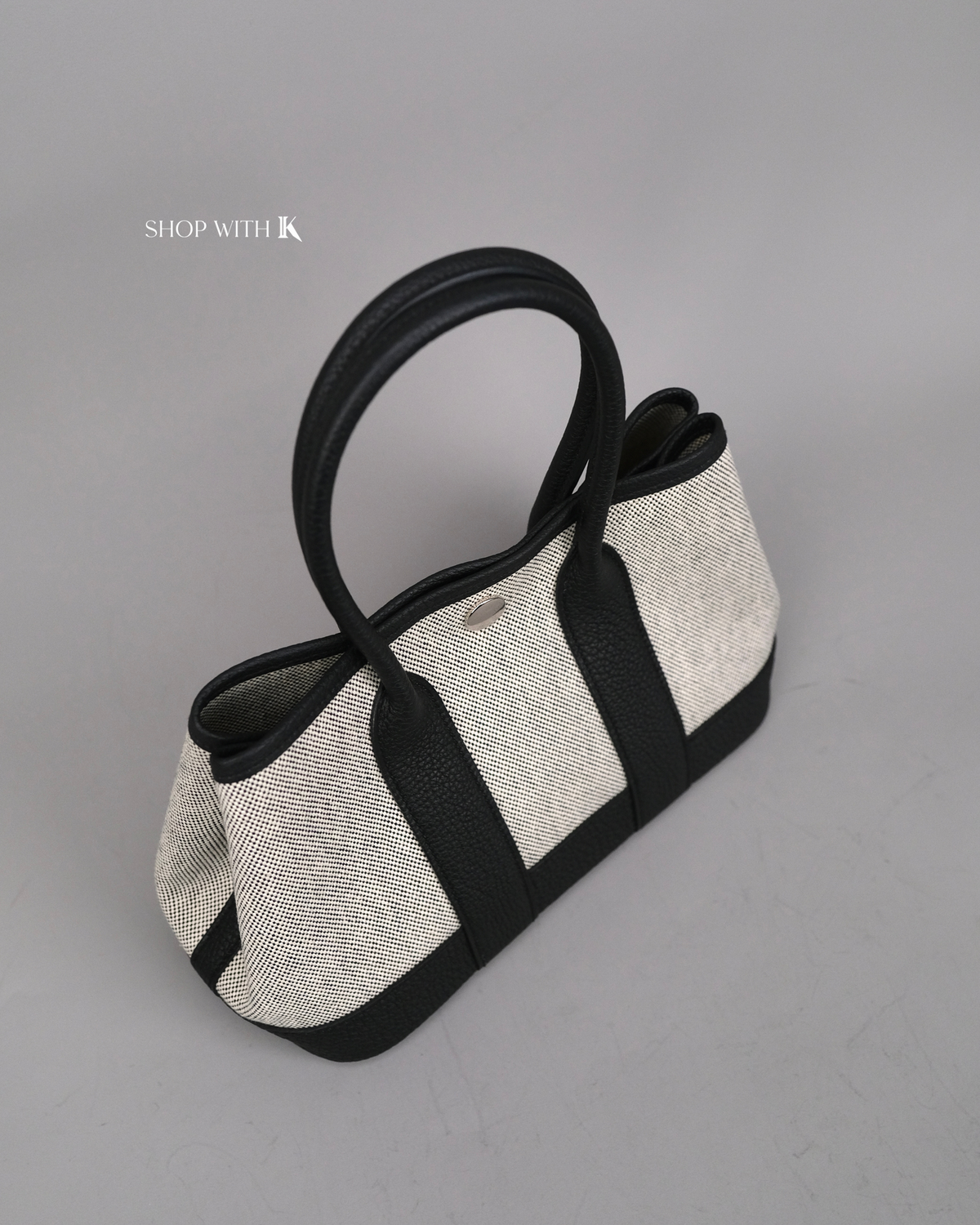 Hermes Mini Garden Party Ecru Noir