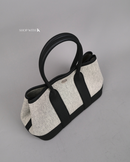 Hermes Mini Garden Party Ecru Noir