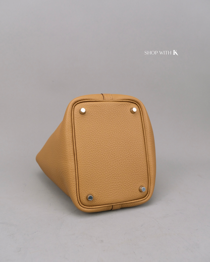 Hermes Picotin 18 Biscuit PHW