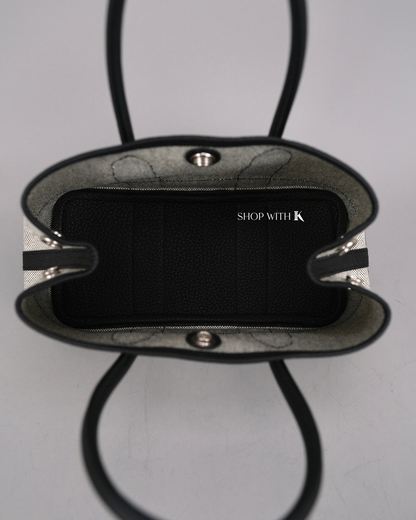 Hermes Mini Garden Party Ecru Noir