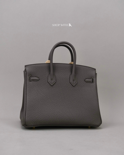 Hermes Birkin 25 Gris Etain GHW