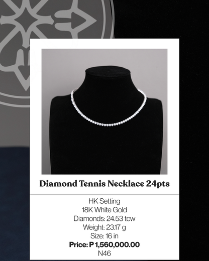 Diamond Tennis Necklace 24pts