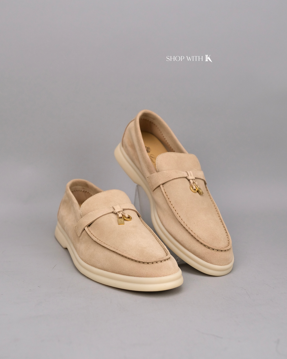 Loro Piana Summer Charms Walk Suede Baby Cashmere