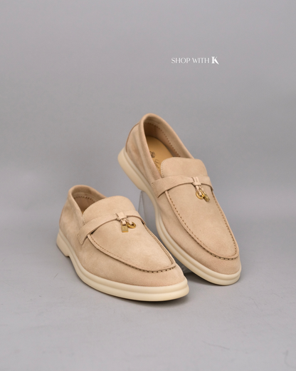 Loro Piana Summer Charms Walk Suede Baby Cashmere