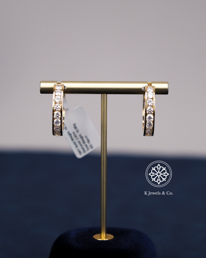 Loop Diamond Earrings in Yellow Gold