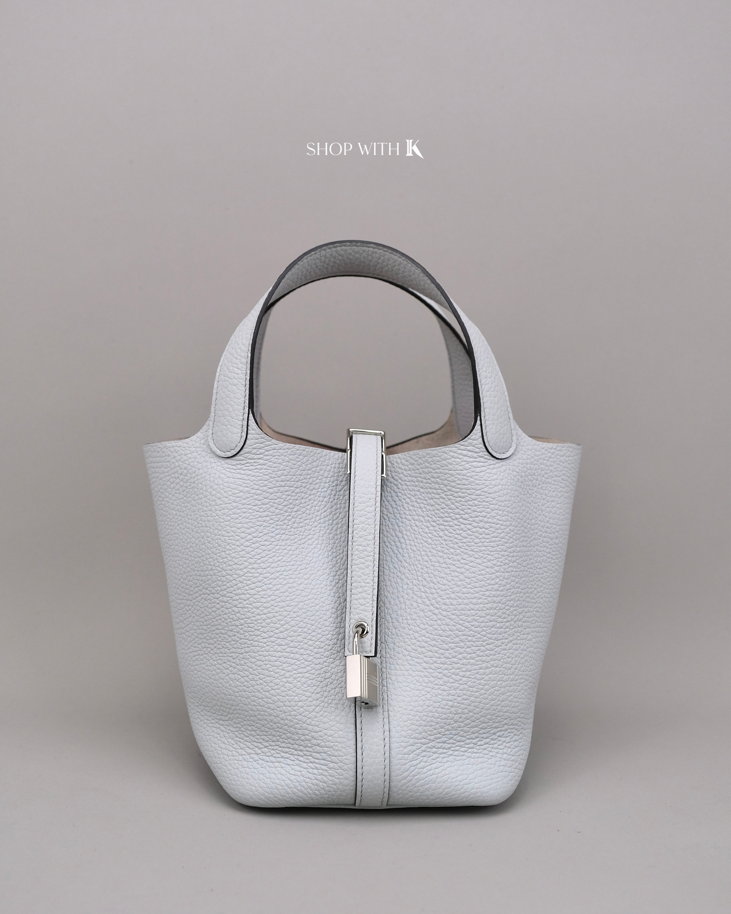 Hermes Picotin 18 Bleu Pale PHW