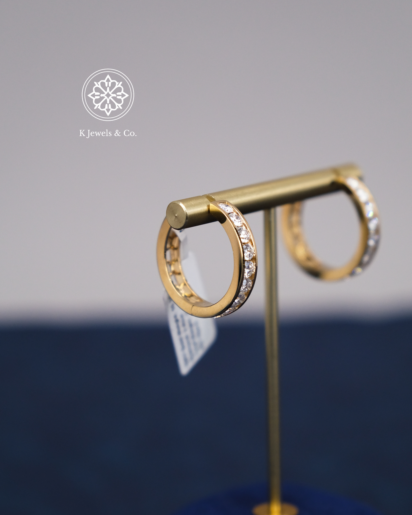 Loop Diamond Earrings in Yellow Gold