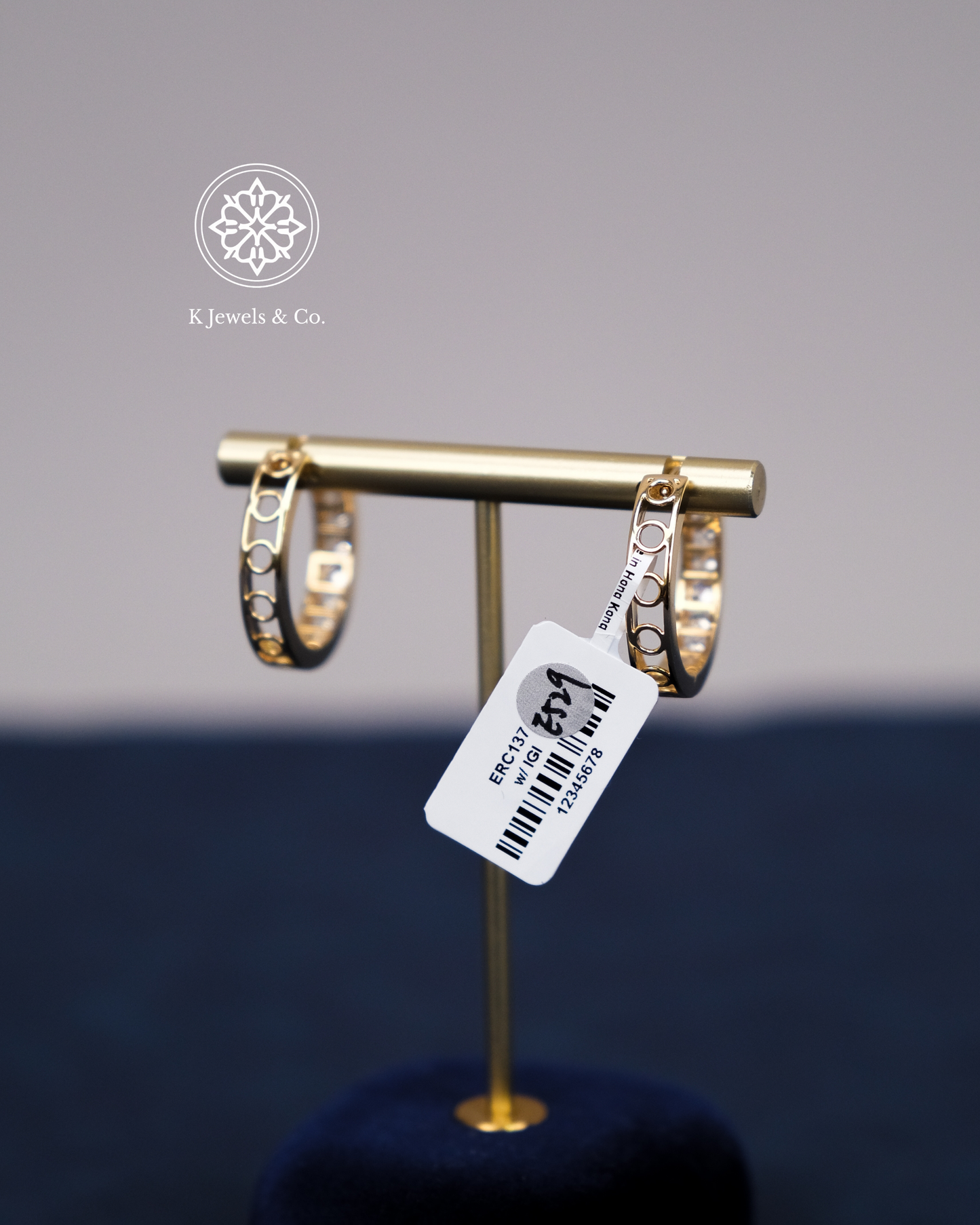 Loop Diamond Earrings in Yellow Gold