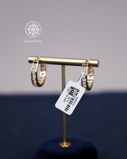 Loop Diamond Earrings in Yellow Gold