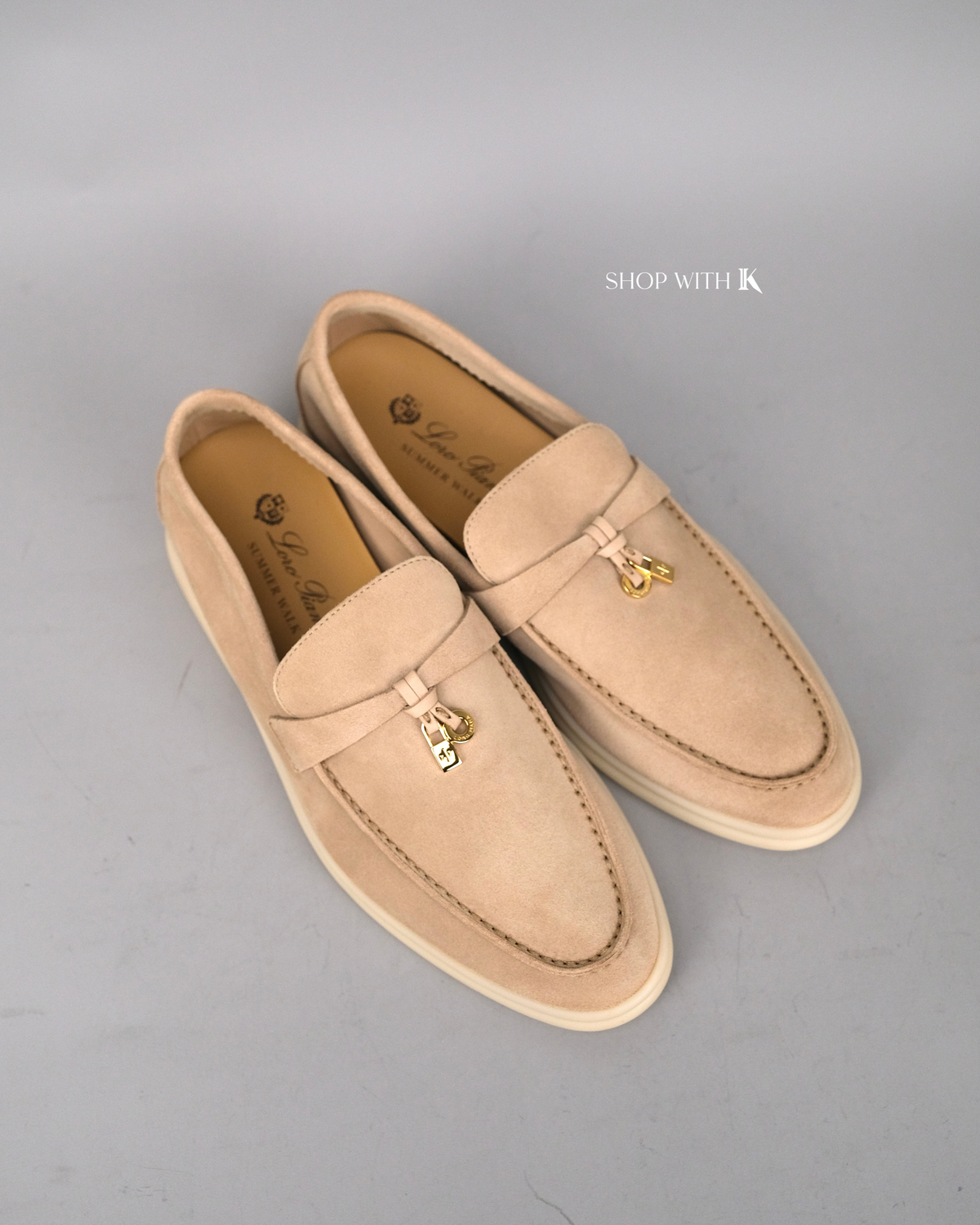 Loro Piana Summer Charms Walk Suede Baby Cashmere