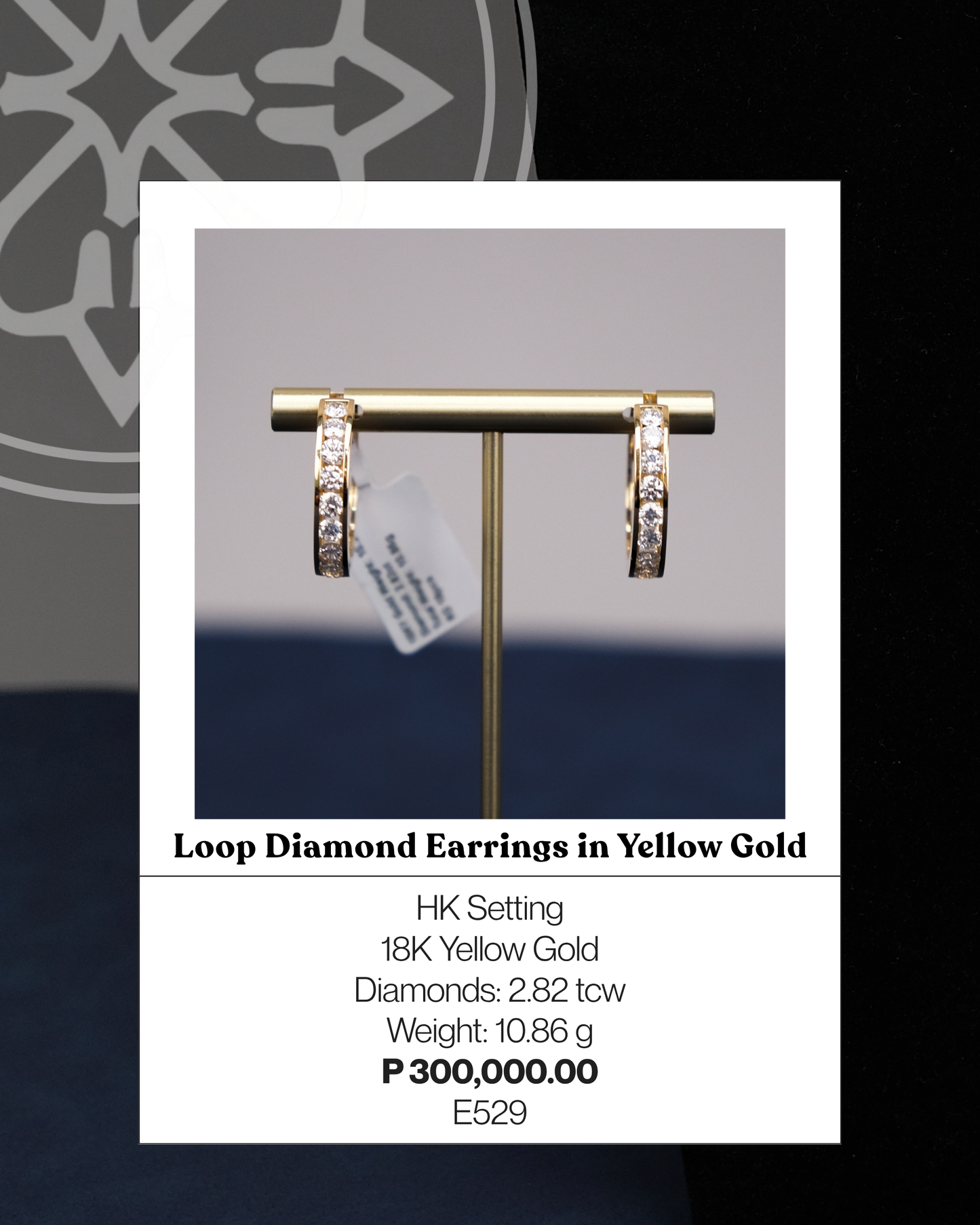 Loop Diamond Earrings in Yellow Gold