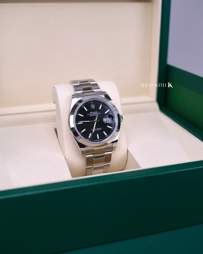 Rolex Datejust Oyster Perpetual Black Dial - 41mm