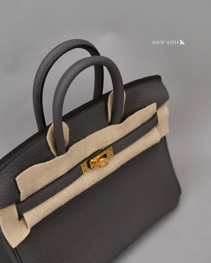 Hermes Birkin 25 Gris Etain GHW