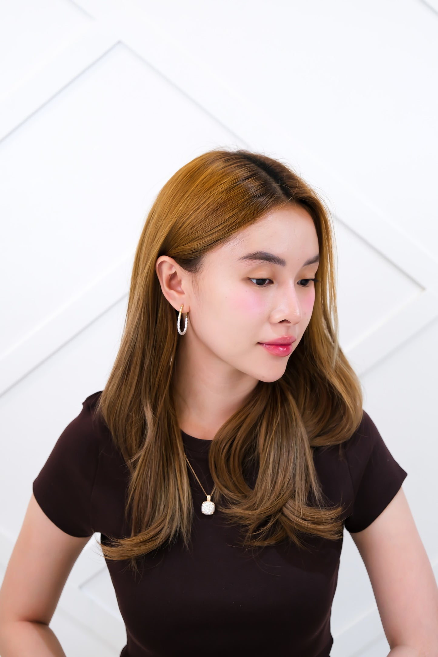 Diamond Loop Earrings