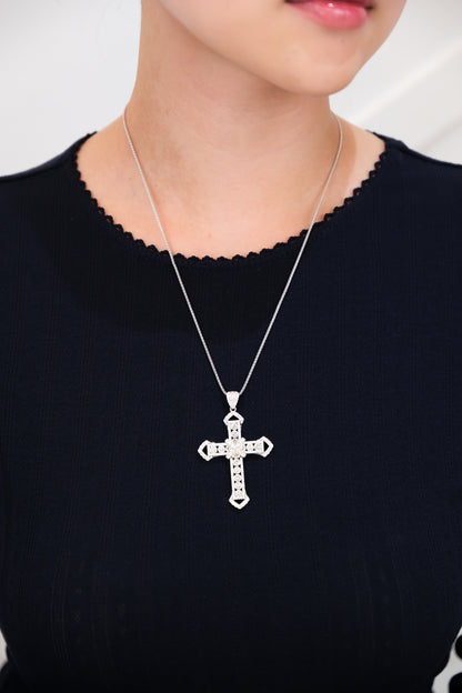 Diamond Cross Pendant w/ Chain