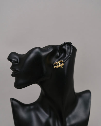 Chanel CC Gold Earrings
