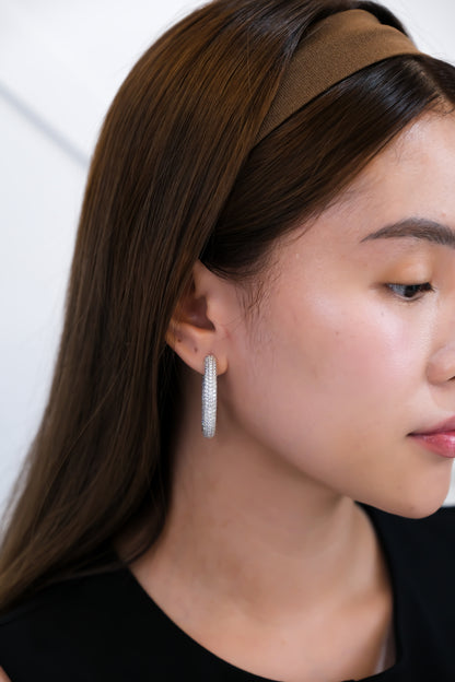 Large Hoop Diamond Earrings