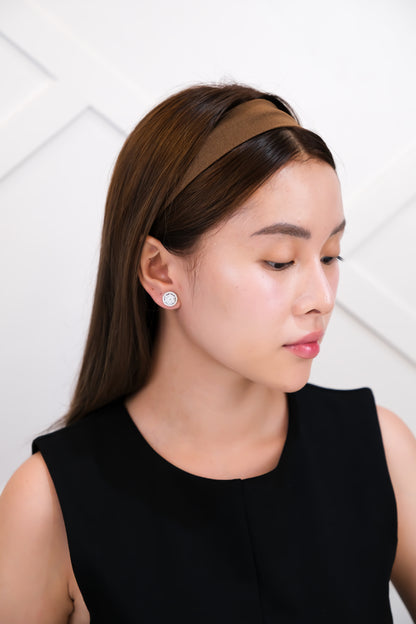 Diamond Illusion Earrings in White Gold