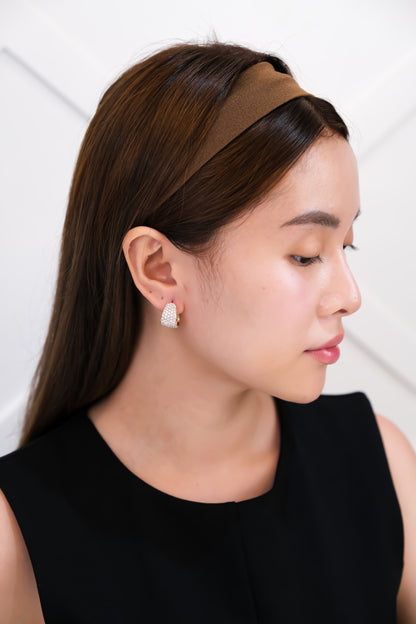 Diamond Loop Earrings in Rose Gold