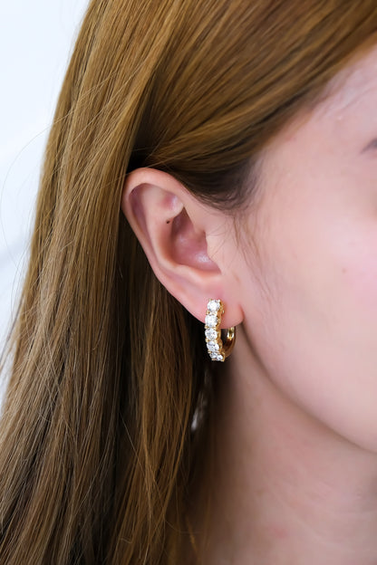 Diamond Loop Earrings