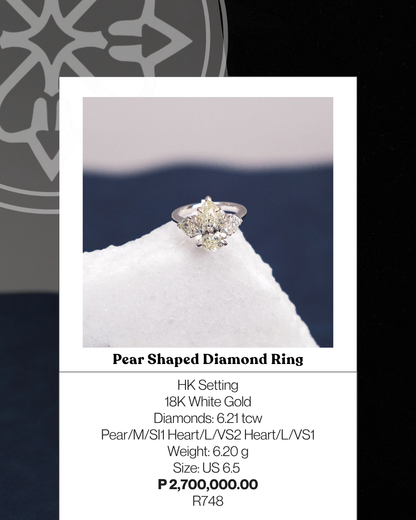 Pear Shaped Diamond Ring