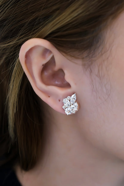Cluster Multishape Earrings w/ GIA