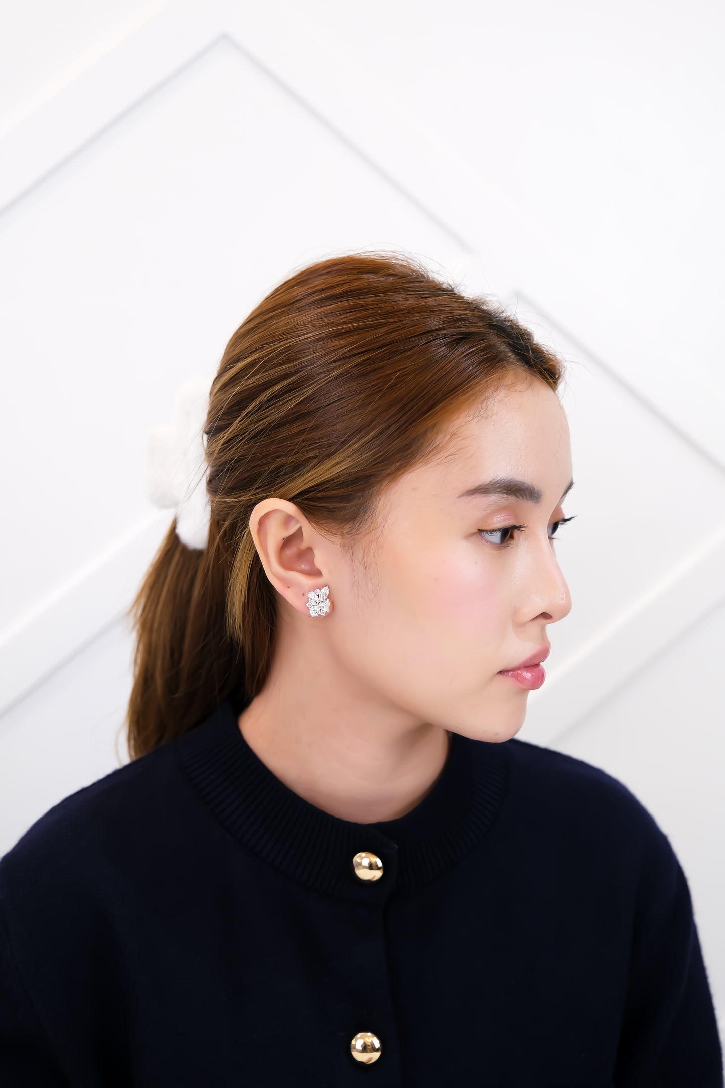 Cluster Multishape Earrings w/ GIA