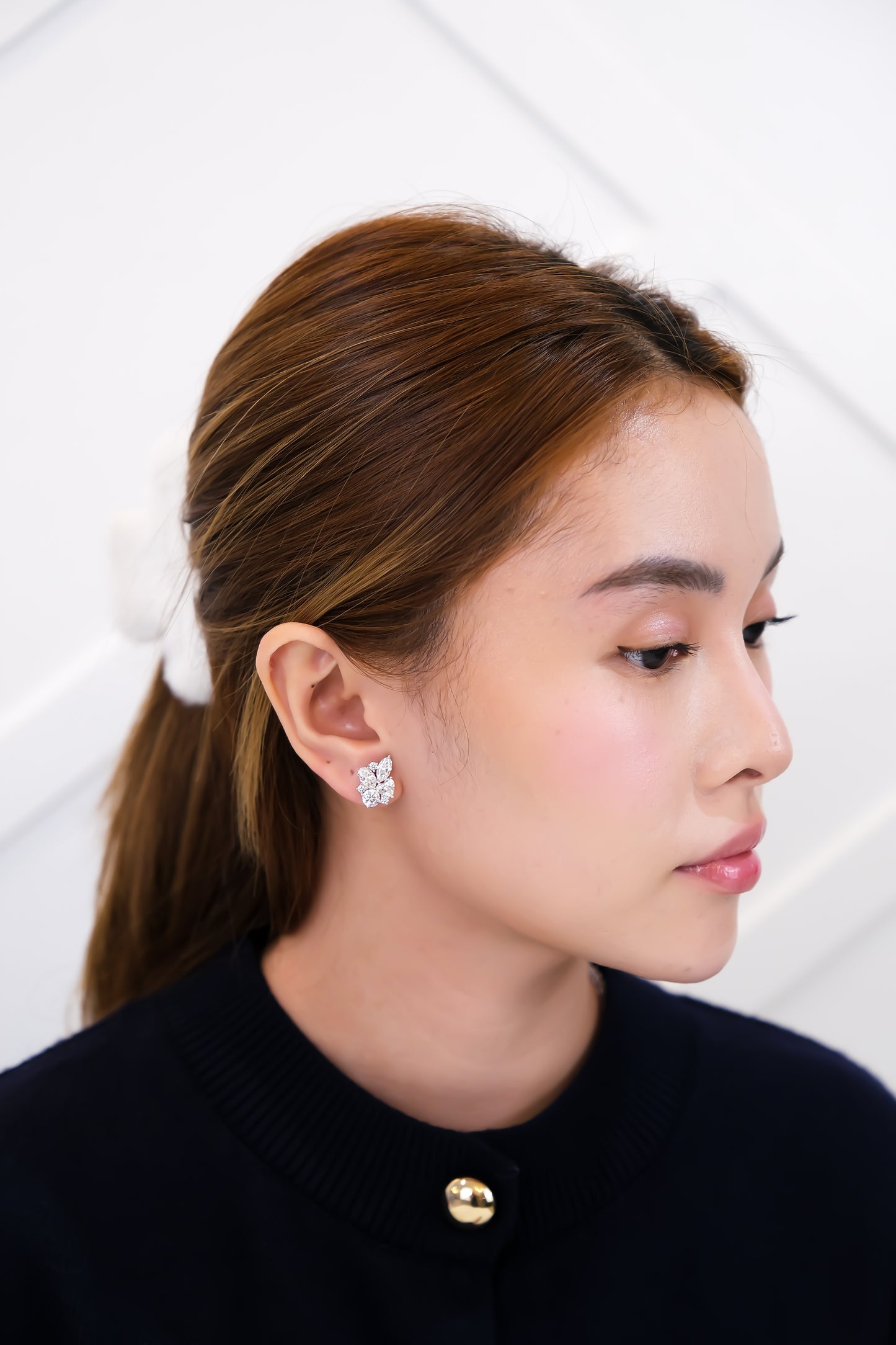 Cluster Multishape Earrings w/ GIA