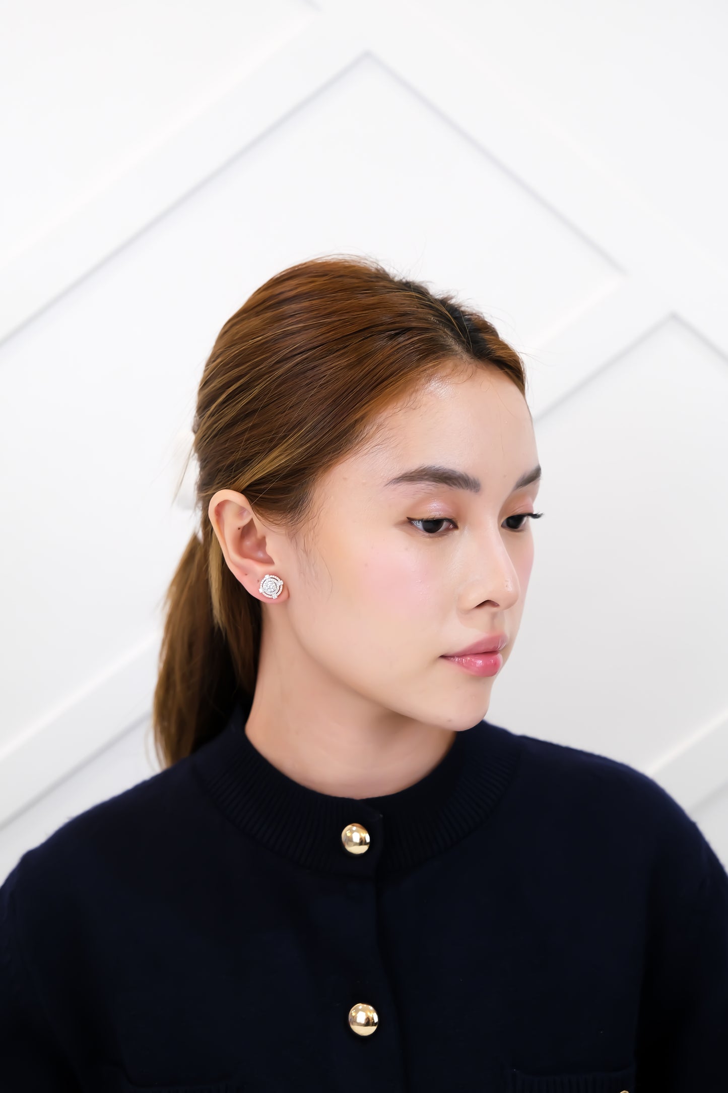 Double Halo Diamond Earrings