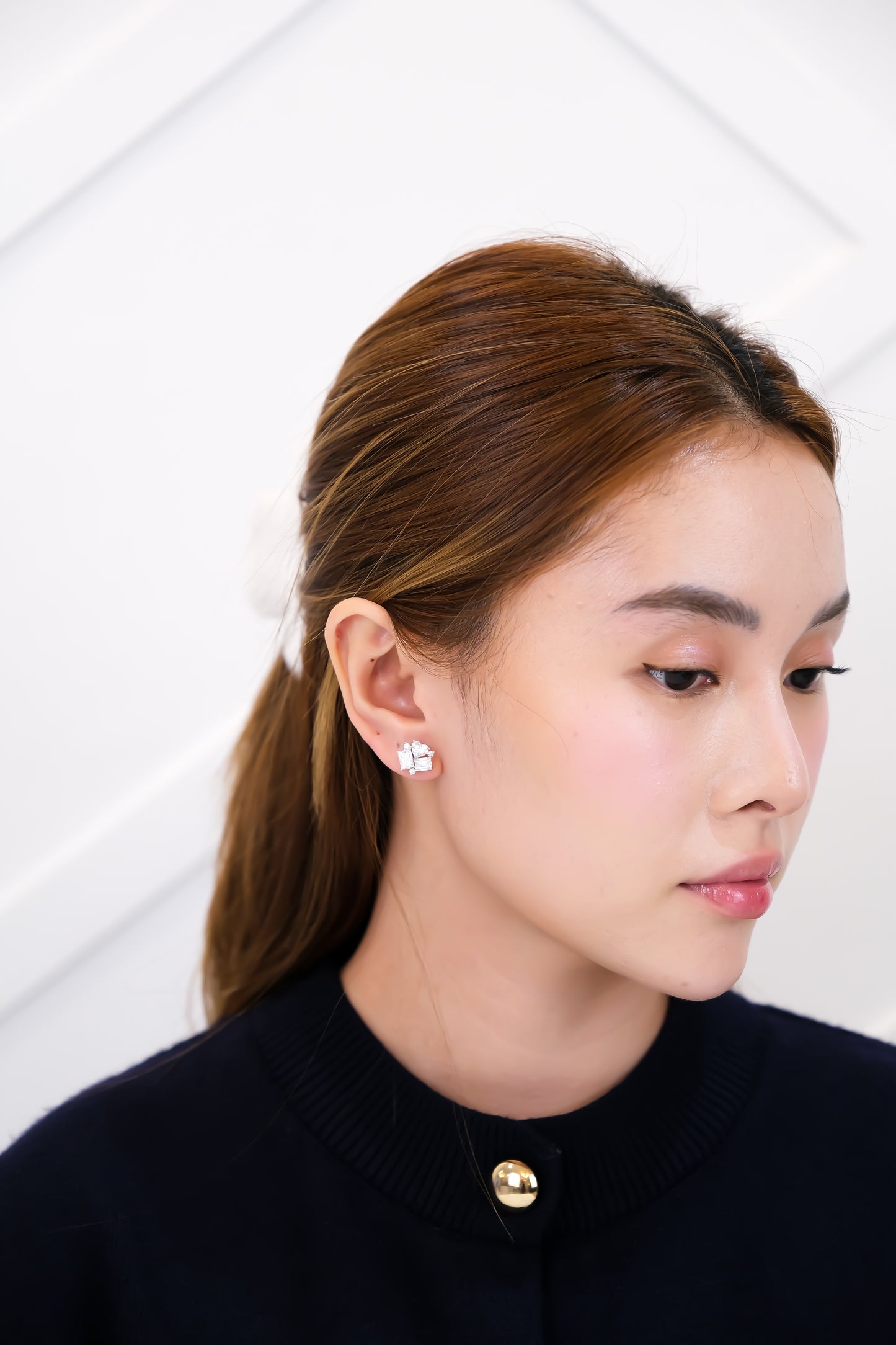 Cluster Multishape Earrings w/ GIA