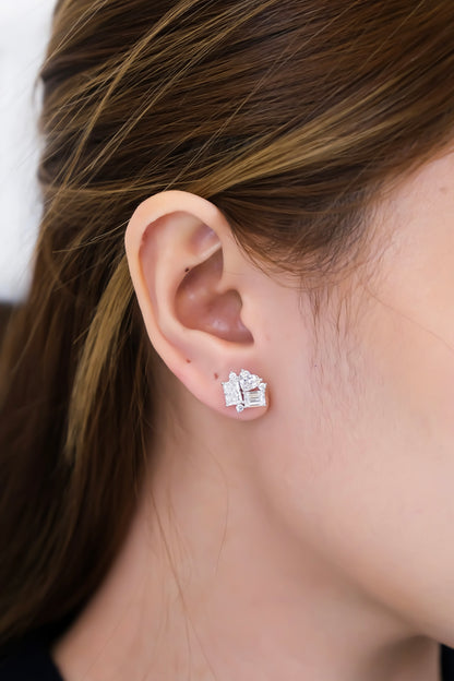 Cluster Multishape Earrings w/ GIA