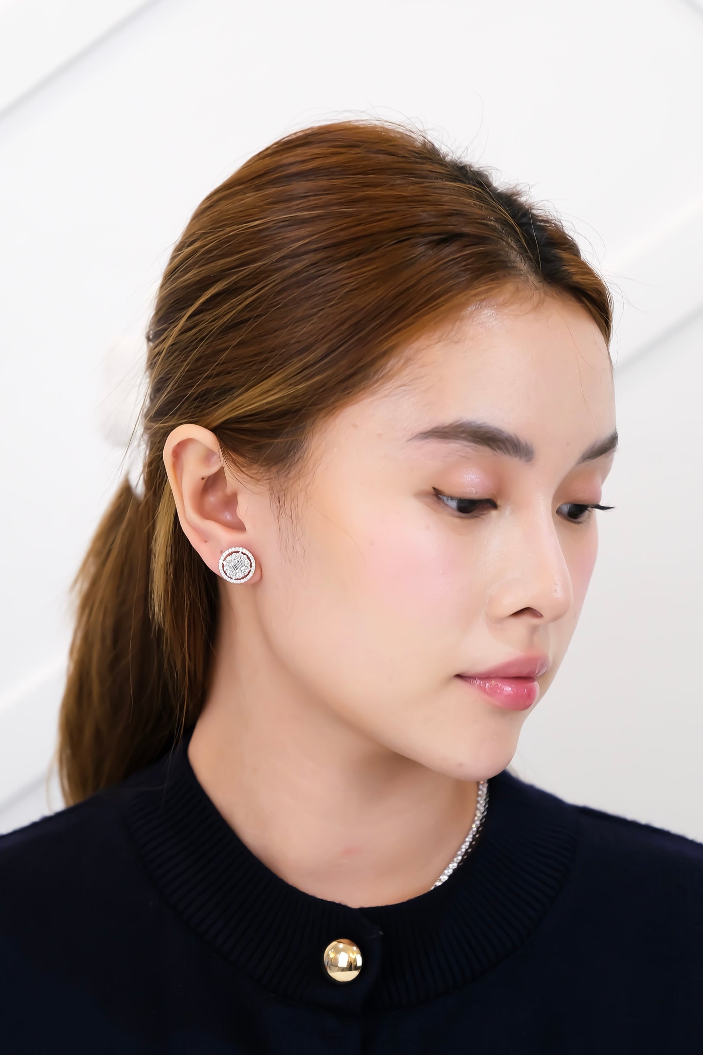 Halo Diamond Earrings